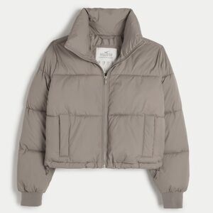 Hollister Puffer Jacket in Taupe - Description!